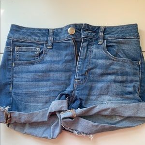 american eagle jean hi rise shortie